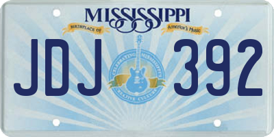 MS license plate JDJ392