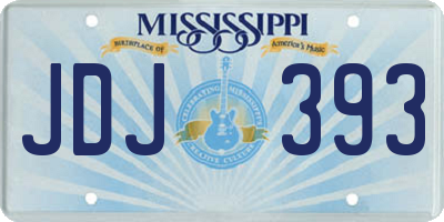 MS license plate JDJ393