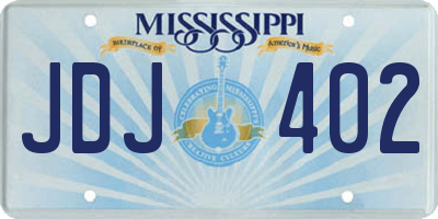 MS license plate JDJ402