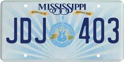 MS license plate JDJ403