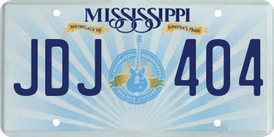MS license plate JDJ404