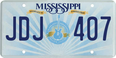 MS license plate JDJ407