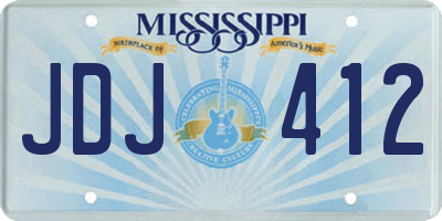 MS license plate JDJ412