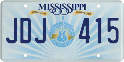 MS license plate JDJ415