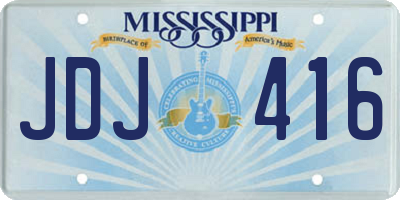 MS license plate JDJ416
