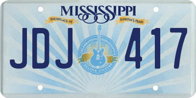 MS license plate JDJ417