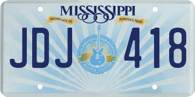 MS license plate JDJ418