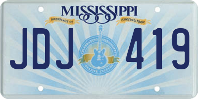 MS license plate JDJ419