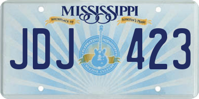 MS license plate JDJ423