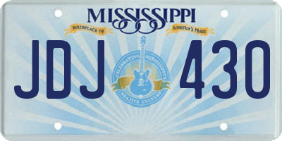 MS license plate JDJ430