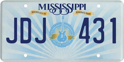 MS license plate JDJ431