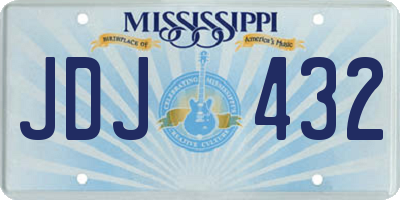 MS license plate JDJ432