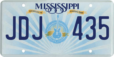 MS license plate JDJ435
