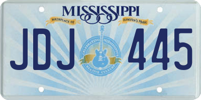 MS license plate JDJ445