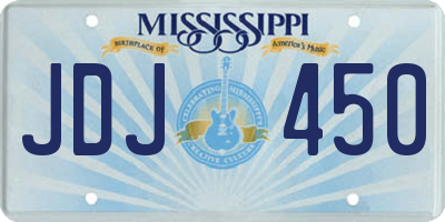 MS license plate JDJ450