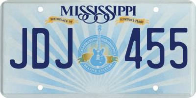 MS license plate JDJ455