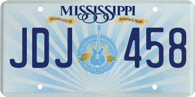 MS license plate JDJ458