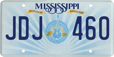 MS license plate JDJ460