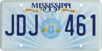MS license plate JDJ461