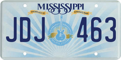 MS license plate JDJ463