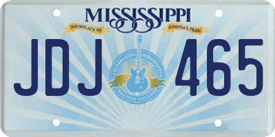 MS license plate JDJ465