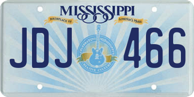MS license plate JDJ466