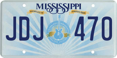 MS license plate JDJ470