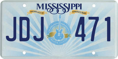 MS license plate JDJ471