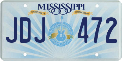 MS license plate JDJ472