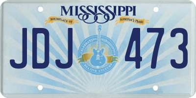 MS license plate JDJ473
