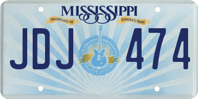 MS license plate JDJ474