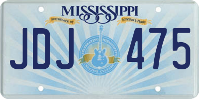 MS license plate JDJ475