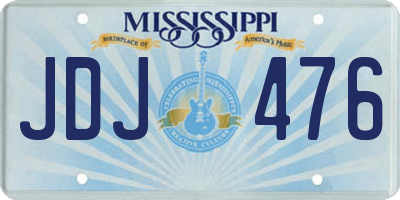 MS license plate JDJ476