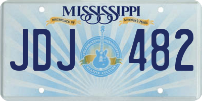 MS license plate JDJ482