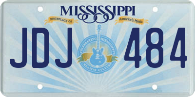 MS license plate JDJ484