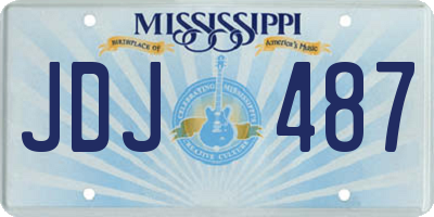 MS license plate JDJ487