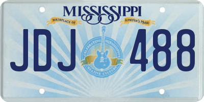 MS license plate JDJ488