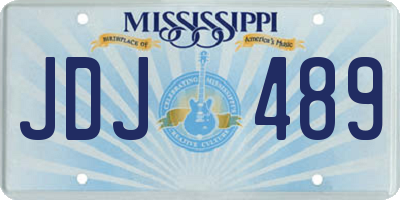 MS license plate JDJ489