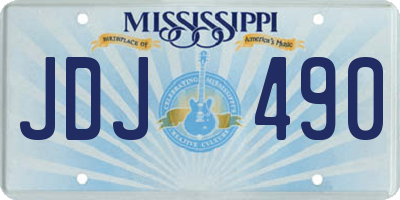MS license plate JDJ490