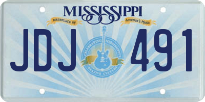 MS license plate JDJ491