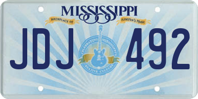 MS license plate JDJ492