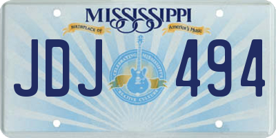 MS license plate JDJ494
