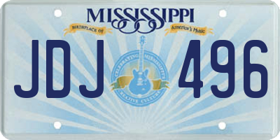 MS license plate JDJ496