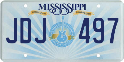 MS license plate JDJ497
