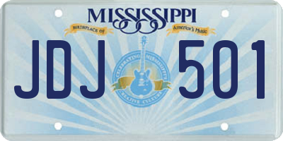 MS license plate JDJ501