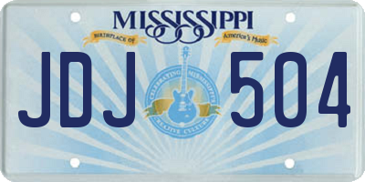 MS license plate JDJ504