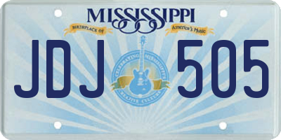 MS license plate JDJ505