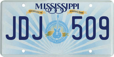 MS license plate JDJ509