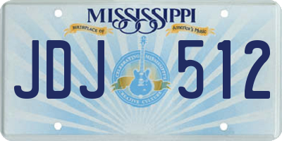 MS license plate JDJ512