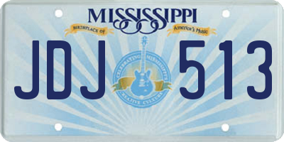 MS license plate JDJ513